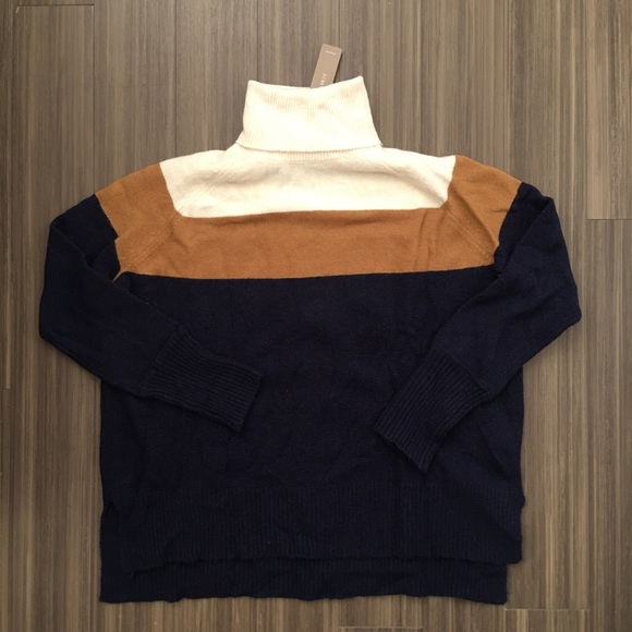 J.Crew Colorblock Turtleneck Sweater - Picture 3 of 3